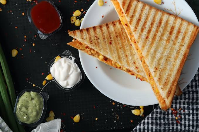 red hot paneer sandwich